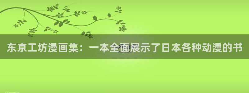 黄动漫天堂：东京工坊漫画集：一本全面展示了日本各种动漫的书